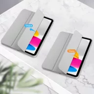   Tech-Protect Sc Pen Apple iPad 11 2025 / 10.9 2022 oldalra nyíló, kitámasztható mappa tok ceruza tartóval, szürke