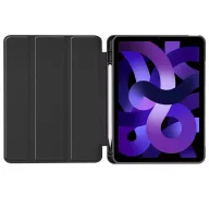   Tech-Protect Sc Pen Apple Air 11 (2024 / 2025) / iPad Air 4 / 5 (2020 / 2022) oldalra nyíló, kitámasztható mappa tok ceruza tartóval, fekete