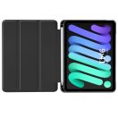 Tech-Protect Sc Pen Apple iPad Mini 7 / iPad Mini 6 2021 oldalra nyíló, kitámasztható mappa tok ceruza tartóval, fekete