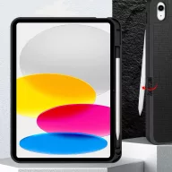  Tech-Protect Sc Pen Canvas Apple iPad 11 2025 / 10.9 2022 oldalra nyíló, kitámasztható mappa tok ceruza tartóval, fekete