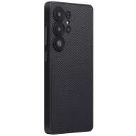   Pitaka PIN Button Samsung Galaxy S25 Ultra hátlap tok, Aramid, MagSafe, black/grey