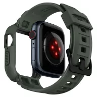   Spigen Rugged Armor Pro Apple Watch 9 / 8 / 7 45mm / SE (2nd / 1st Gen) / 6 / 5 / 4 44mm tok, zöld