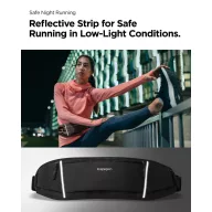   Spigen Dynamic Shield A710 univerzális vízállló övtáska futáshoz / sportoláshoz / túrázáshoz, fekete