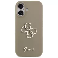   Guess Silicone Big 4G Script Apple iPhone 17 hátlap tok, barna