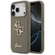   Guess Silicone Big 4G Script Apple iPhone 17 Pro hátlap tok, barna