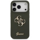 Guess Silicone Big 4G Script Apple iPhone 17 Pro hátlap tok, khaki