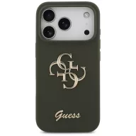   Guess Silicone Big 4G Script Apple iPhone 17 Pro hátlap tok, khaki