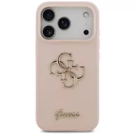   Guess Silicone Big 4G Script Apple iPhone 17 Pro Max hátlap tok, rózsaszín
