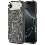   Guess Python Pattern Apple iPhone Air (2025) hátlap tok kameravédő peremmel, MagSafe, kígyó minta, fekete-arany