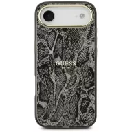   Guess Python Pattern Apple iPhone Air (2025) hátlap tok kameravédő peremmel, MagSafe, kígyó minta, fekete-arany