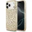 Guess Leopard Glitter Apple iPhone 17 Pro Max csillámos hátlap tok kameravédő peremmel, MagSafe, barna