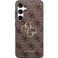   Guess 4G Big 4G Classic Logo Samsung Galaxy S25 FE hátlap tok kameravédő peremmel, barna