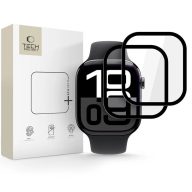   Tech-Protect Glass Flex+ Apple Watch 11 / Watch 10 46mm kijelzővédő fólia, fekete (2db)