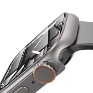   Tech-Protect Defense360 Apple Watch 11 / Watch 10 46mm ütésálló tok, kijelzővédő felülettel, fekete-narancs