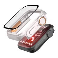  Tech-Protect Defense360 Apple Watch 4 / 5 / 6 / SE / SE2 / SE3 (44mm) ütésálló tok, kijelzővédő felülettel, fekete-narancs