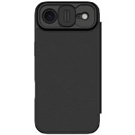   Nillkin Qin Pro Apple iPhone Air (2025) bőr flip tok, fekete