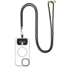 OBAL:ME NeckTag Allure Rope nyakba / vállra akasztható univerzális telefontartó, fekete