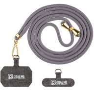   OBAL:ME NeckTag Allure Rope nyakba / vállra akasztható univerzális telefontartó, szürke