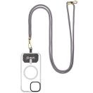 OBAL:ME NeckTag Allure Rope nyakba / vállra akasztható univerzális telefontartó, szürke