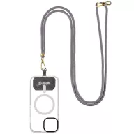   OBAL:ME NeckTag Allure Rope nyakba / vállra akasztható univerzális telefontartó, szürke
