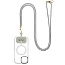OBAL:ME NeckTag Allure Rope nyakba / vállra akasztható univerzális telefontartó, világos szürke