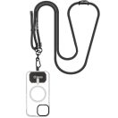 OBAL:ME NeckTag Rope nyakba / vállra akasztható univerzális telefontartó, fekete