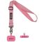 OBAL:ME NeckTag Ribbon Rope nyakba / vállra akasztható univerzális telefontartó, rózsaszín
