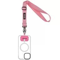   OBAL:ME NeckTag Ribbon Rope nyakba / vállra akasztható univerzális telefontartó, rózsaszín