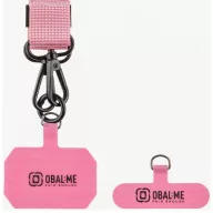   OBAL:ME NeckTag Ribbon Rope nyakba / vállra akasztható univerzális telefontartó, rózsaszín