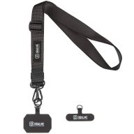   OBAL:ME NeckTag Ribbon Rope nyakba / vállra akasztható univerzális telefontartó, fekete