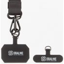 OBAL:ME NeckTag Ribbon Rope nyakba / vállra akasztható univerzális telefontartó, fekete
