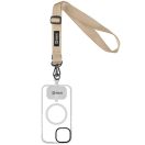 OBAL:ME NeckTag Ribbon Rope nyakba / vállra akasztható univerzális telefontartó, bézs
