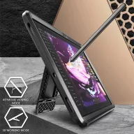   Supcase Unicorn Beetle Pro Samsung Galaxy Tab S9 FE / Tab S10 FE / S9 / S10 Lite ütésálló tok kitámasztóval, fekete
