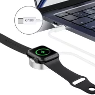   Tech-Protect UltraBoost Magnetic Apple Watch töltő USB-C kábellel, 120cm, fehér
