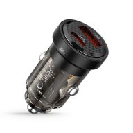   Tech-Protect CC30W USB-A-USB-C autós töltő, PD 30W, QC3.0, fekete