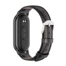 Tech-Protect LeatherFit Xiaomi Mi Smart Band 10 / Band 9 / Band 8 bőrszíj, fekete