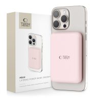   Tech-Protect PB10 LifeMag Powerbank / külső akkumulátor, MagSafe, kompakt, 5000mAh, rózsaszín