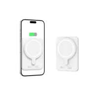   Tech-Protect PB10 LifeMag Powerbank / külső akkumulátor, MagSafe, kompakt, 5000mAh, fehér
