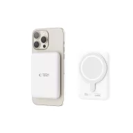   Tech-Protect PB10 LifeMag Powerbank / külső akkumulátor, MagSafe, kompakt, 5000mAh, fehér