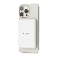   Tech-Protect PB10 LifeMag Powerbank / külső akkumulátor, MagSafe, kompakt, 5000mAh, fehér