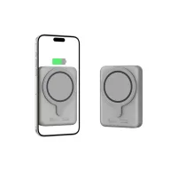   Tech-Protect PB11 LifeMag Powerbank / külső akkumulátor, MagSafe, kompakt, 10000mAh, titanium ezüst