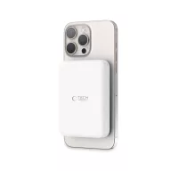   Tech-Protect PB11 LifeMag Powerbank / külső akkumulátor, MagSafe, kompakt, 10000mAh, fehér