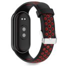 Tech-Protect IconBand Air Xiaomi Mi Smart Band 10 / Band 9 / Band 8 bőrszíj, fekete-piros