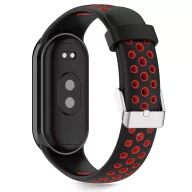   Tech-Protect IconBand Air Xiaomi Mi Smart Band 10 / Band 9 / Band 8 bőrszíj, fekete-piros