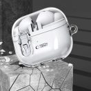 Tech-Protect FlexAir Samsung Galaxy Buds 3 / 3 FE / 3 Pro tok, karabinerrel, átlátszó