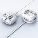 Tech-Protect FlexAir Samsung Galaxy Buds 3 / 3 FE / 3 Pro tok, karabinerrel, átlátszó