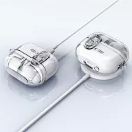  Tech-Protect FlexAir Samsung Galaxy Buds 3 / 3 FE / 3 Pro tok, karabinerrel, átlátszó