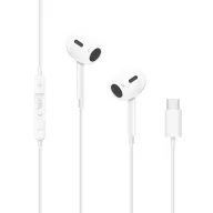   Tech-Protect UltraBoost USB-C vezetékes fülhallgató hangerőszabályzóval, mikrofonnal, fehér