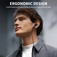   Tech-Protect UltraBoost USB-C vezetékes fülhallgató hangerőszabályzóval, mikrofonnal, fekete