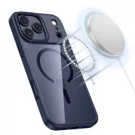  Tech-Protect Magmat Apple iPhone 17 Pro hátlap tok, MagSafe, Matte Cosmic, átlátszó-kék